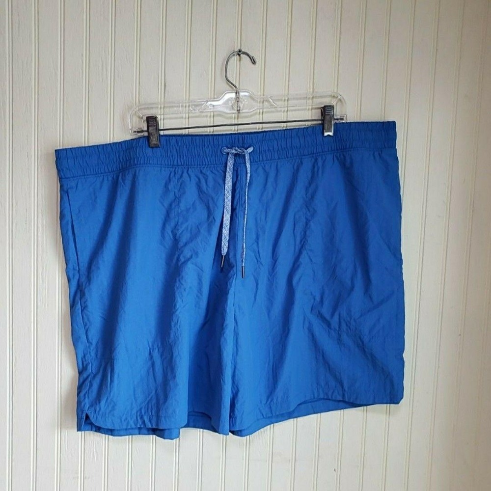 All In Motion Swim Trunks Mens 2XL Blue 6" Shorts Lined Drawstring Elastic Waist